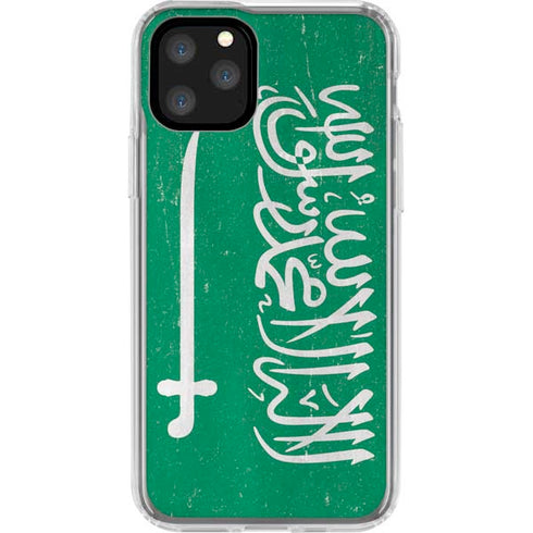 Saudi Arabia Flag Distressed iPhone 11 Pro Clear Case