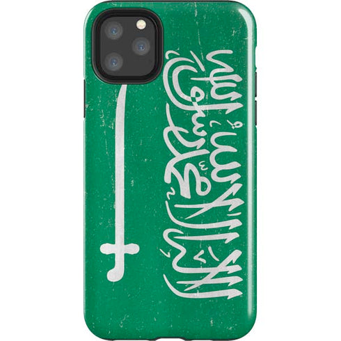 Saudi Arabia Flag Distressed iPhone 11 Pro Max Impact Case