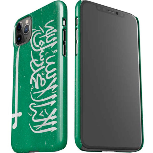 Saudi Arabia Flag Distressed iPhone 11 Pro Max Lite Case