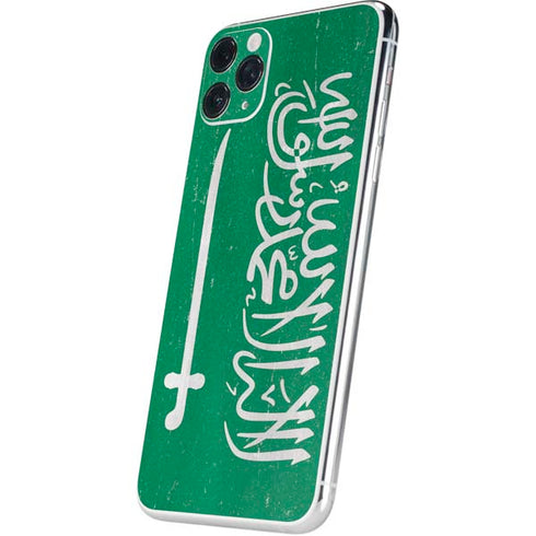 Saudi Arabia Flag Distressed iPhone 11 Pro Max Skin