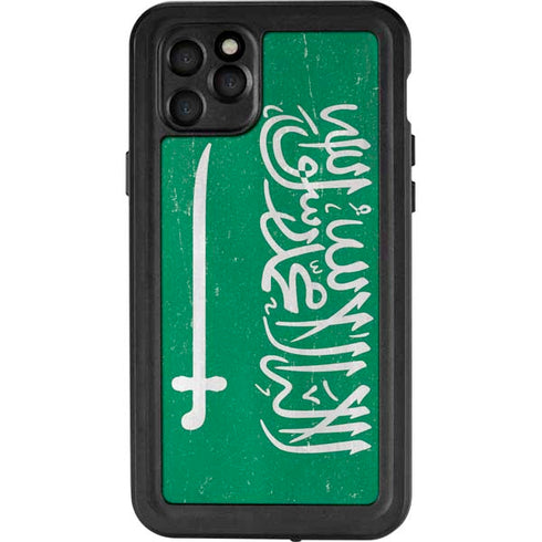 Saudi Arabia Flag Distressed iPhone 11 Pro Max Waterproof Case
