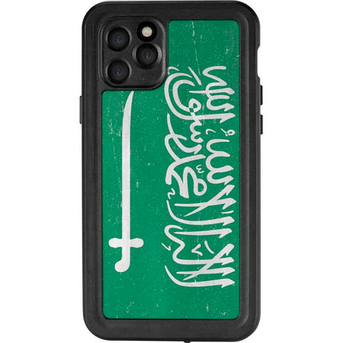 Saudi Arabia Flag Distressed iPhone 11 Pro Waterproof Case