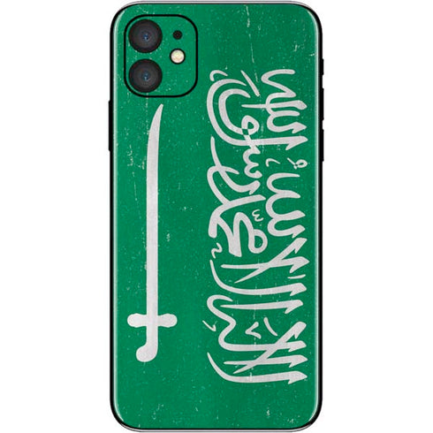 Saudi Arabia Flag Distressed iPhone 11 Skin