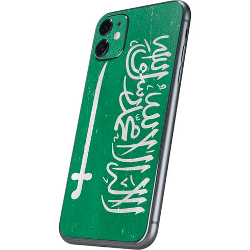 Saudi Arabia Flag Distressed iPhone 11 Skin