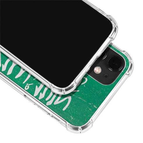 Saudi Arabia Flag Distressed iPhone 12 Clear Case