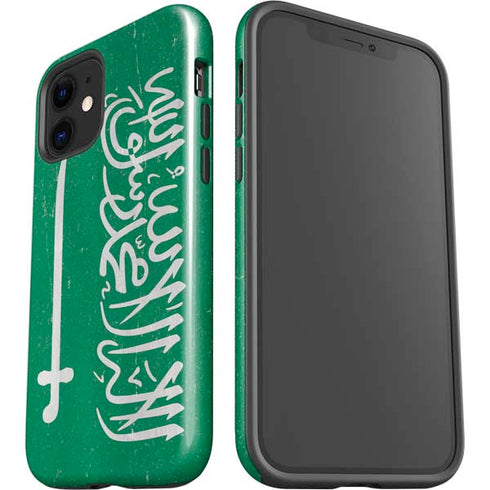 Saudi Arabia Flag Distressed iPhone 12 Impact Case