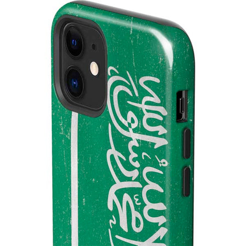 Saudi Arabia Flag Distressed iPhone 12 Mini Impact Case