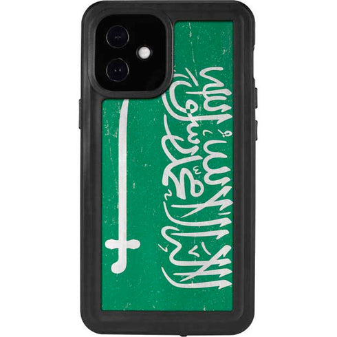 Saudi Arabia Flag Distressed iPhone 12 Mini Waterproof Case