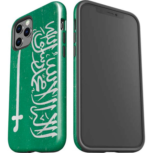 Saudi Arabia Flag Distressed iPhone 12 Pro Impact Case