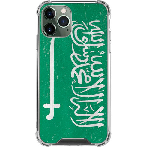 Saudi Arabia Flag Distressed iPhone 12 Pro Max Clear Case