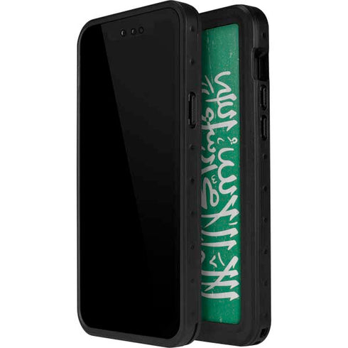 Saudi Arabia Flag Distressed iPhone 12 Pro Max Waterproof Case
