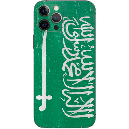 Saudi Arabia Flag Distressed iPhone 12 Pro Skin
