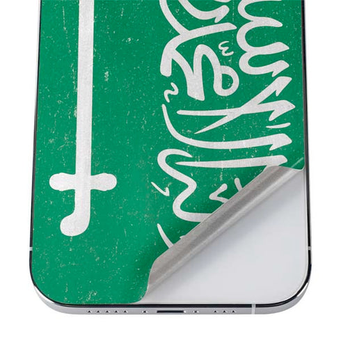 Saudi Arabia Flag Distressed iPhone 12 Pro Skin