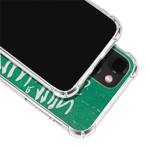 Saudi Arabia Flag Distressed iPhone 13 Clear Case