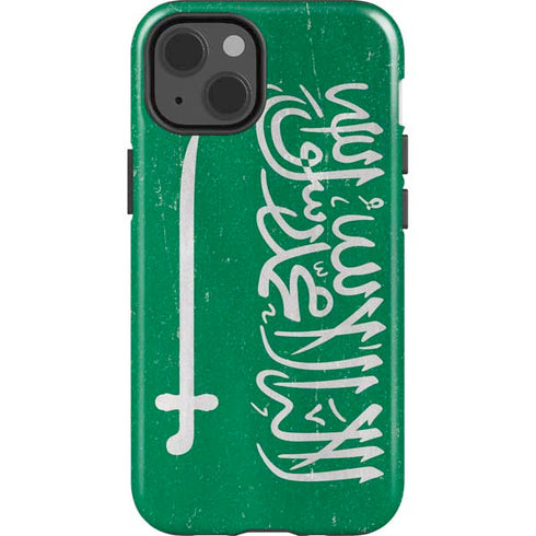 Saudi Arabia Flag Distressed iPhone 13 Impact Case