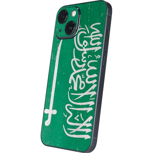 Saudi Arabia Flag Distressed iPhone 13 Mini Skin