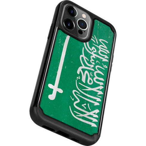 Saudi Arabia Flag Distressed iPhone 13 Pro Cargo Case