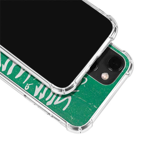 Saudi Arabia Flag Distressed iPhone 14 Clear Case