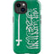 Saudi Arabia Flag Distressed iPhone 15 Plus Impact Case