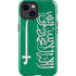 Saudi Arabia Flag Distressed iPhone 15 Plus Impact Case