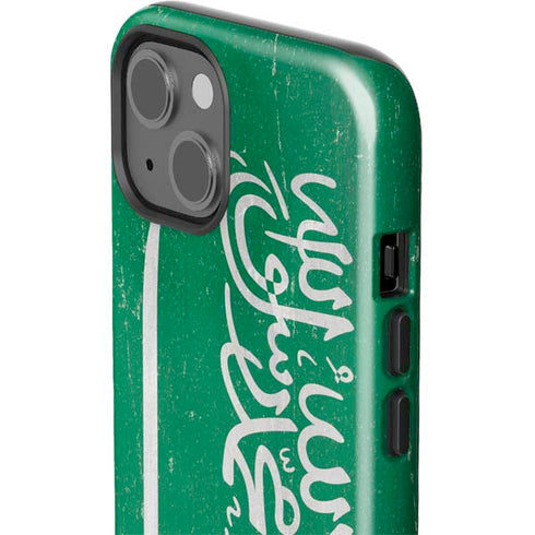 Saudi Arabia Flag Distressed iPhone 15 Plus Impact Case