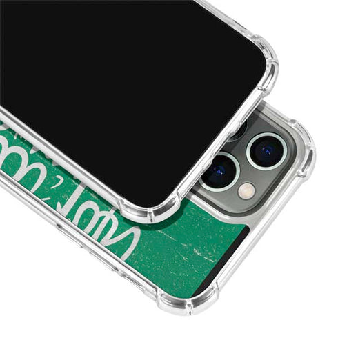 Saudi Arabia Flag Distressed iPhone 14 Pro Clear Case