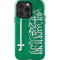 Saudi Arabia Flag Distressed iPhone 14 Pro Impact Case