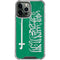 Saudi Arabia Flag Distressed iPhone 14 Pro Max Clear Case