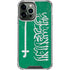 Saudi Arabia Flag Distressed iPhone 14 Pro Max Clear Case