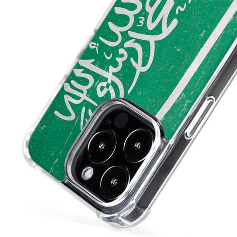 Saudi Arabia Flag Distressed iPhone 14 Pro Max MagSafe Case