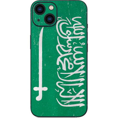 Saudi Arabia Flag Distressed iPhone 14 Skin