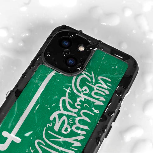 Saudi Arabia Flag Distressed iPhone 15 Plus Waterproof Case