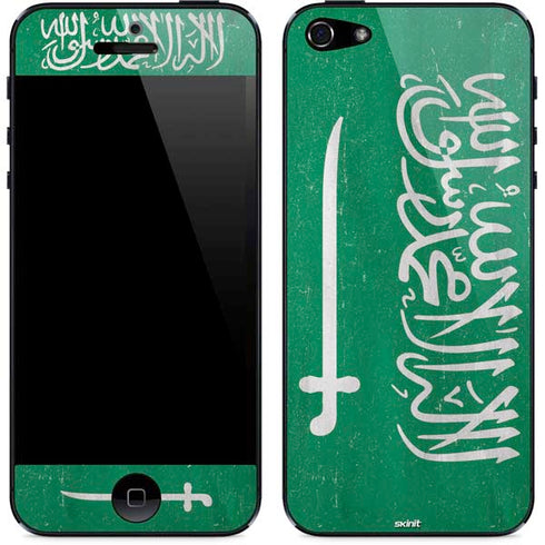 Saudi Arabia Flag Distressed iPhone 5/5s/5SE Skin