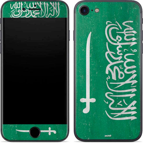 Saudi Arabia Flag Distressed iPhone 7 Skin