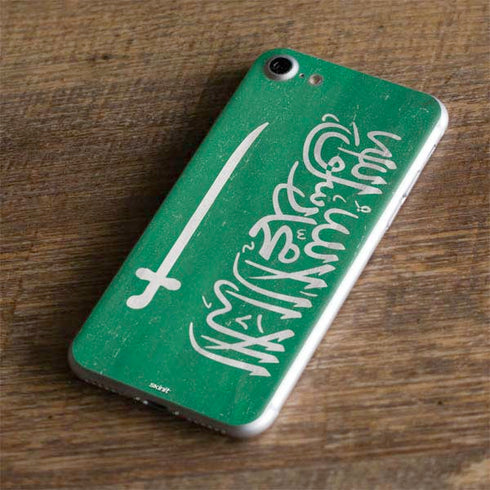 Saudi Arabia Flag Distressed iPhone 7 Skin