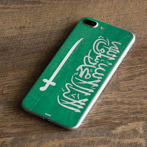 Saudi Arabia Flag Distressed iPhone 8 Plus Skin
