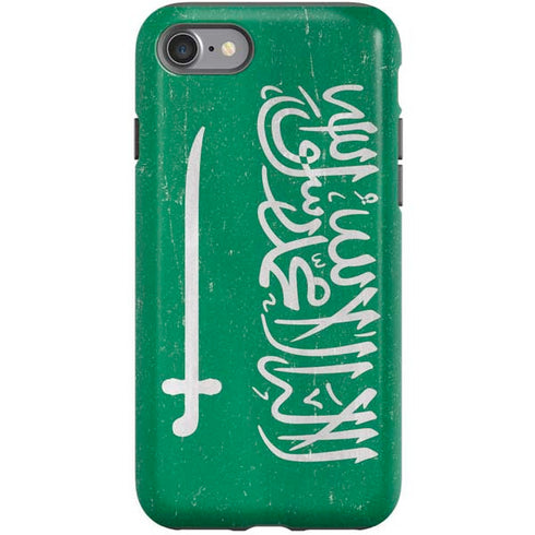 Saudi Arabia Flag Distressed iPhone SE (2nd & 3rd Gen) Pro Case