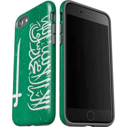 Saudi Arabia Flag Distressed iPhone SE (2nd & 3rd Gen) Pro Case