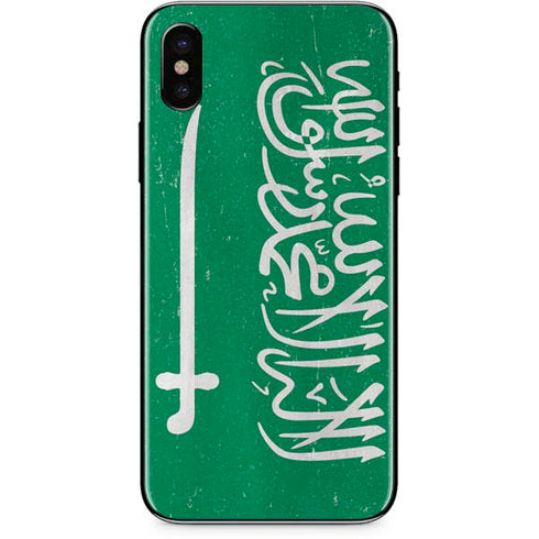 Saudi Arabia Flag Distressed iPhone X Skin