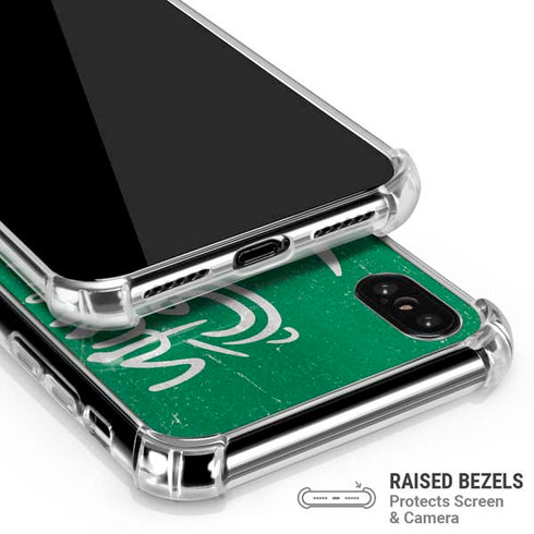 Saudi Arabia Flag Distressed iPhone XS Max Clear Case