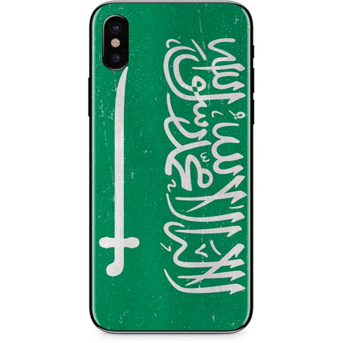 Saudi Arabia Flag Distressed iPhone XS Max Skin