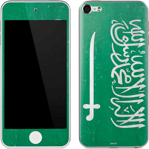 Saudi Arabia Flag Distressed Apple iPod Skin