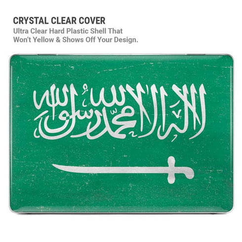 Saudi Arabia Flag Distressed MacBook Pro 15in (2016-19) Case plus Skin