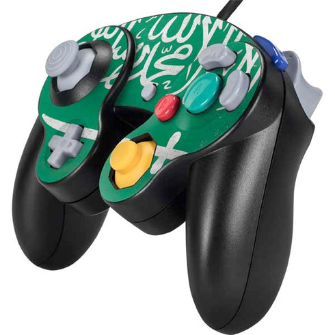 Saudi Arabia Flag Distressed Nintendo GameCube Controller Skin