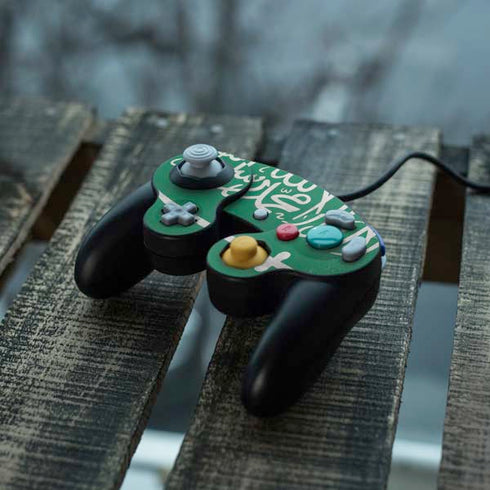 Saudi Arabia Flag Distressed Nintendo GameCube Controller Skin