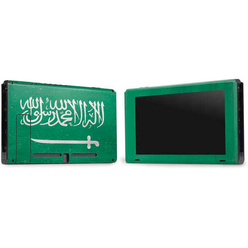 Saudi Arabia Flag Distressed Nintendo Switch Bundle Skin
