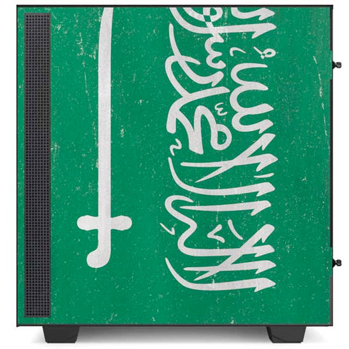 Saudi Arabia Flag Distressed NZXT H510 Compact ATX Mid-Tower Case Skin
