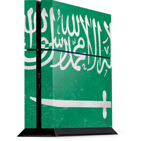 Saudi Arabia Flag Distressed PS4 Console Skin