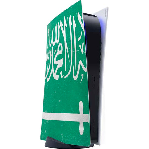 Saudi Arabia Flag Distressed PS5 Digital Edition Console Skin