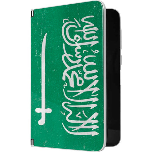 Saudi Arabia Flag Distressed Surface Duo Skin